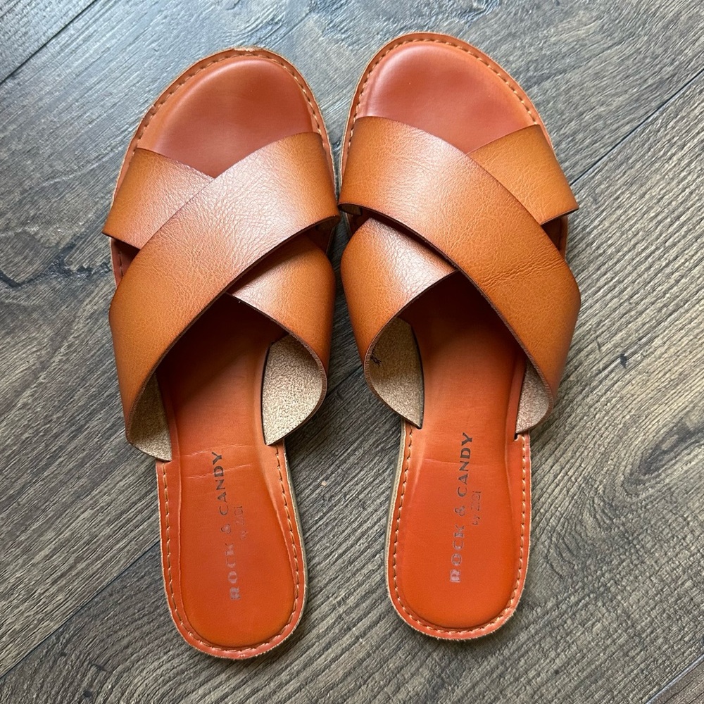 Rock & Candy by Zigi Women’s Cross Strap Slip-On Sandal